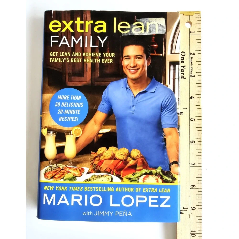 Mario Lopez Extra Lean Family Cookbook Healthy Recipes Meal Plans Hardcover